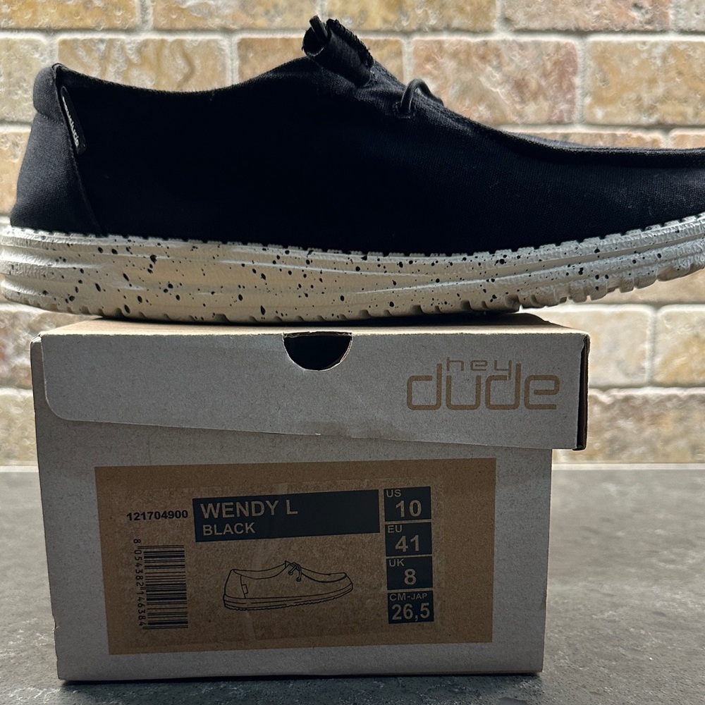 Hey Dude Womens Black Casual Shoes